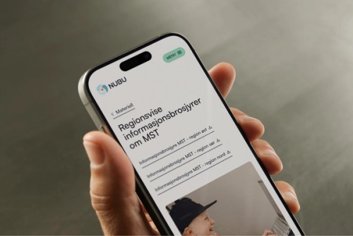 Materiellside for MST med regionsvise informasjonsbrosjyrer som er enkle å laste ned
