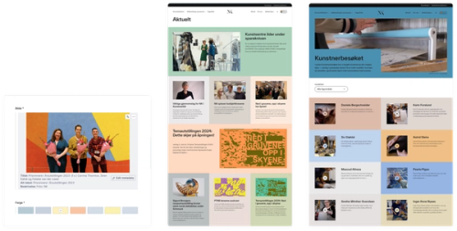 a computer screen displays a website for kunstnerbeskeet