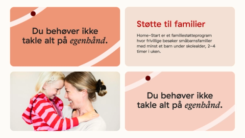 a woman holding a child with the words du behover ikke takle alt på egenband