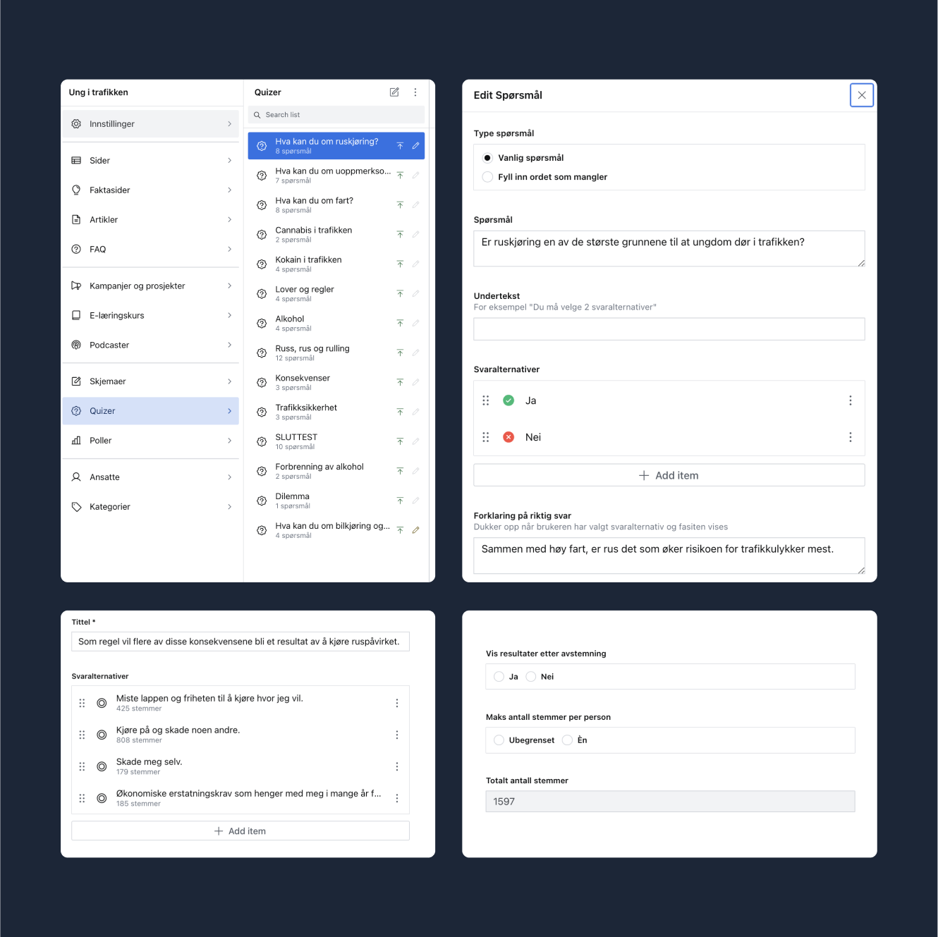 a screenshot of a web page that says quizer on it