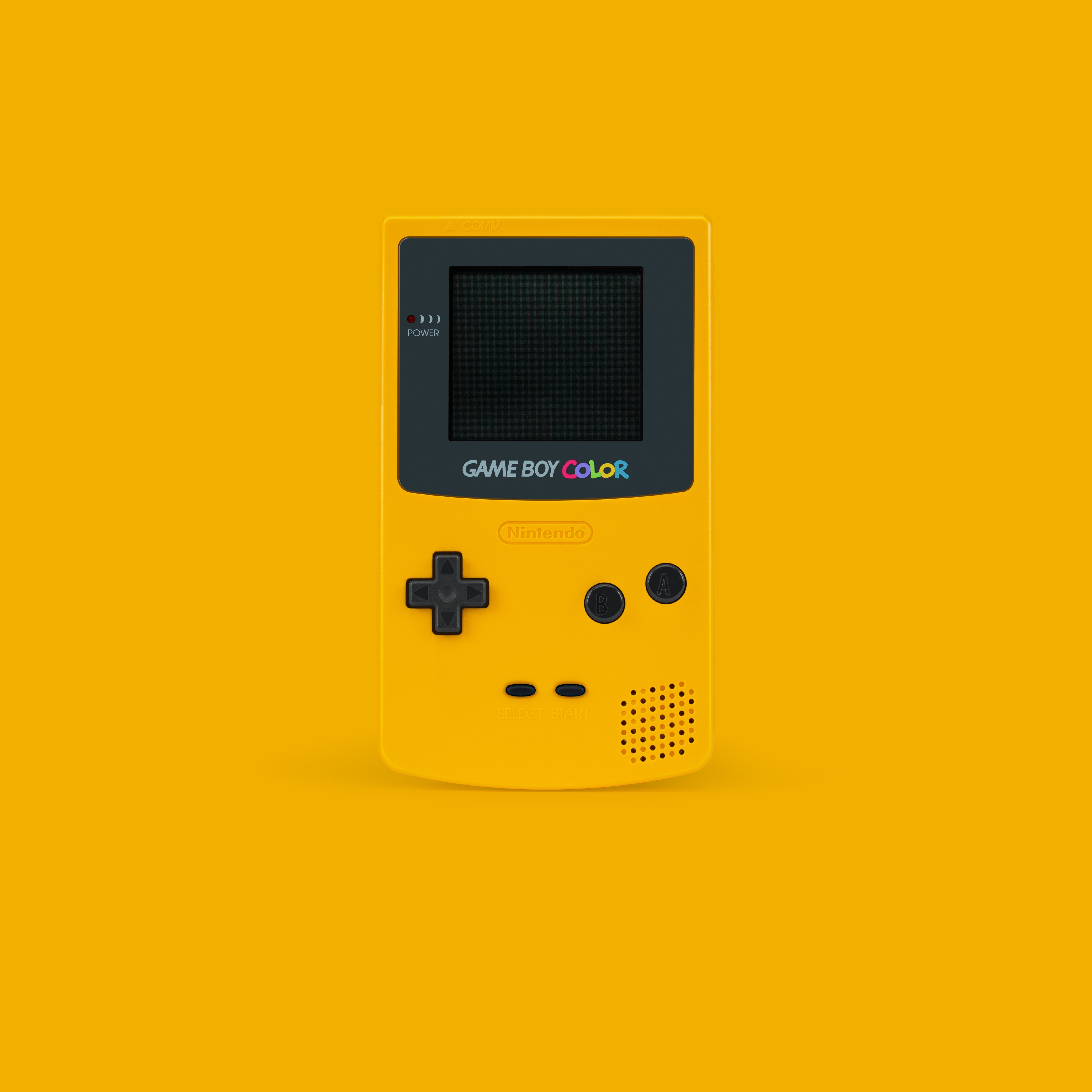 Gul gameboy. Foto.