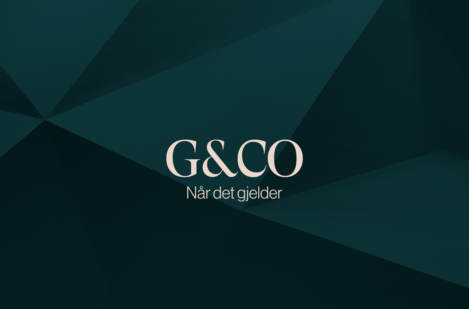 Logoen til Advokatfirmaet Grindstad, samt slagordet "Når det gjelder"
