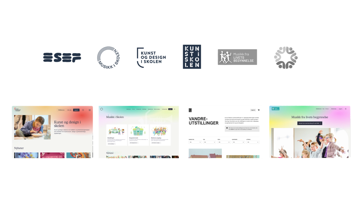 a collage of images with one that says vandre-utstillinger