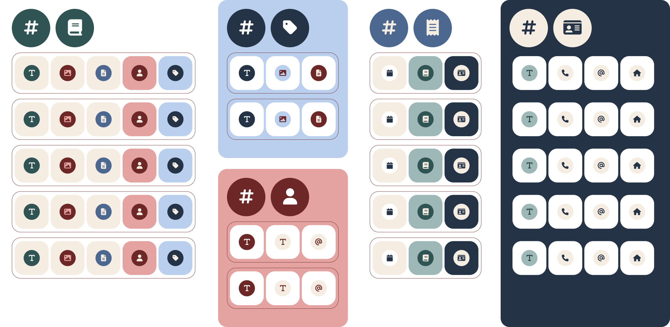 Vi ser en løsning der alt innholdet er strukturert. 