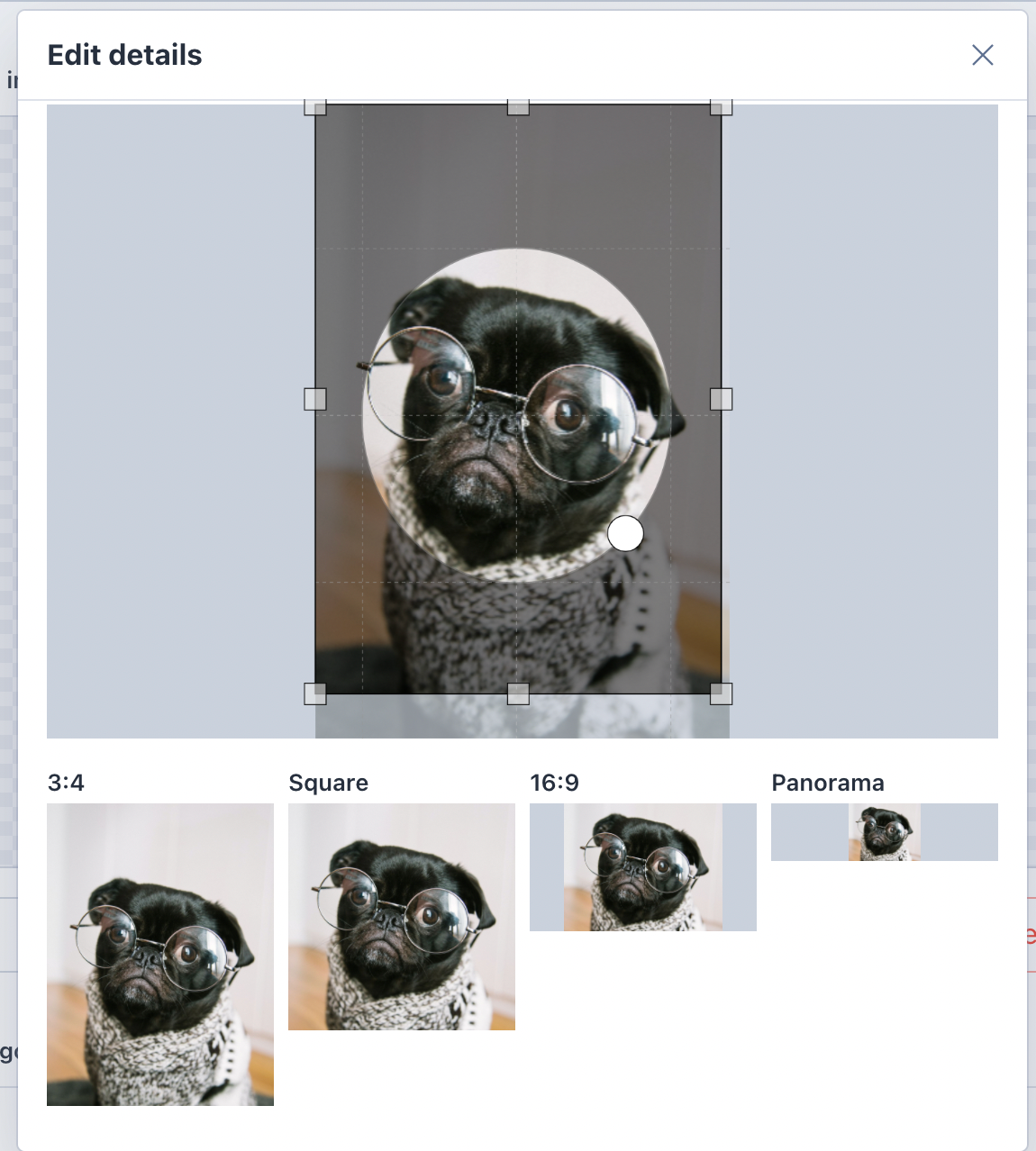 Eksempel på hvordan man kan velge hotspot med Sanity