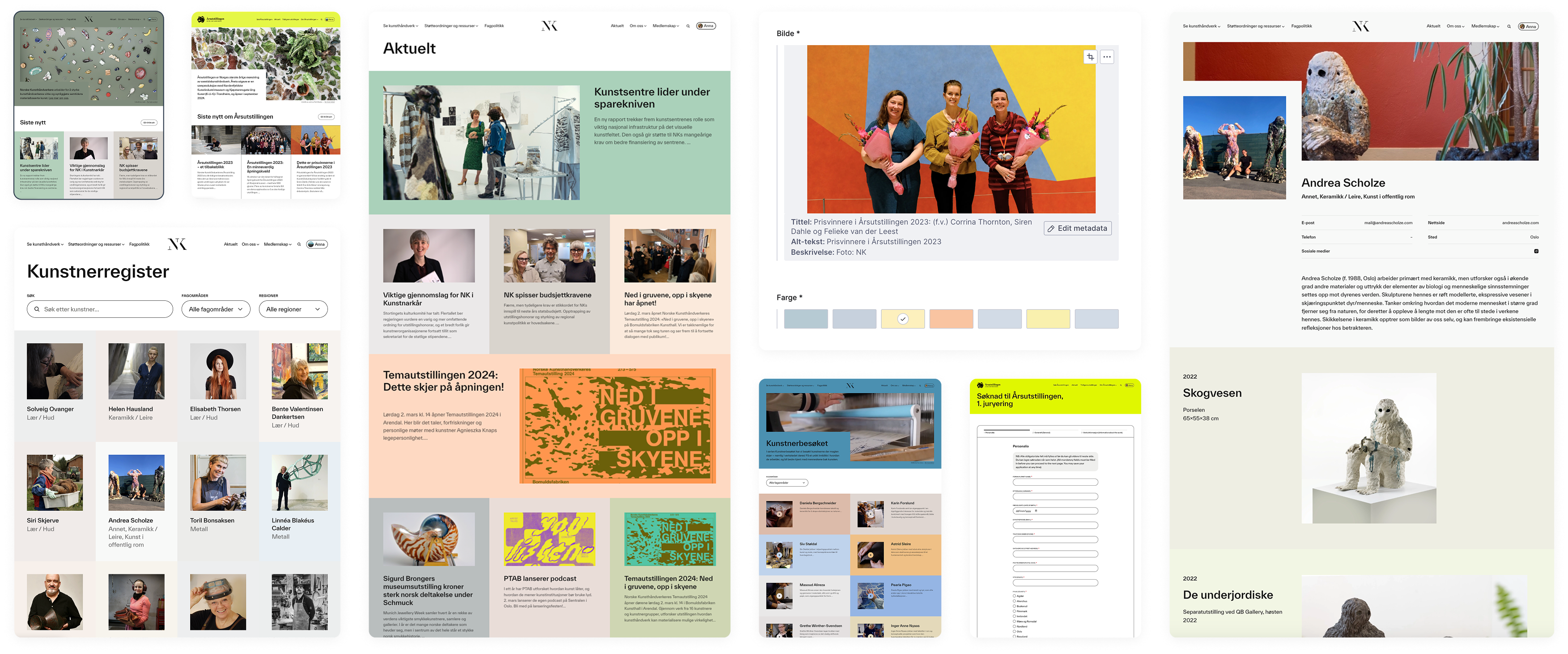 a collage of web pages including one that says ' aktuell ' on it