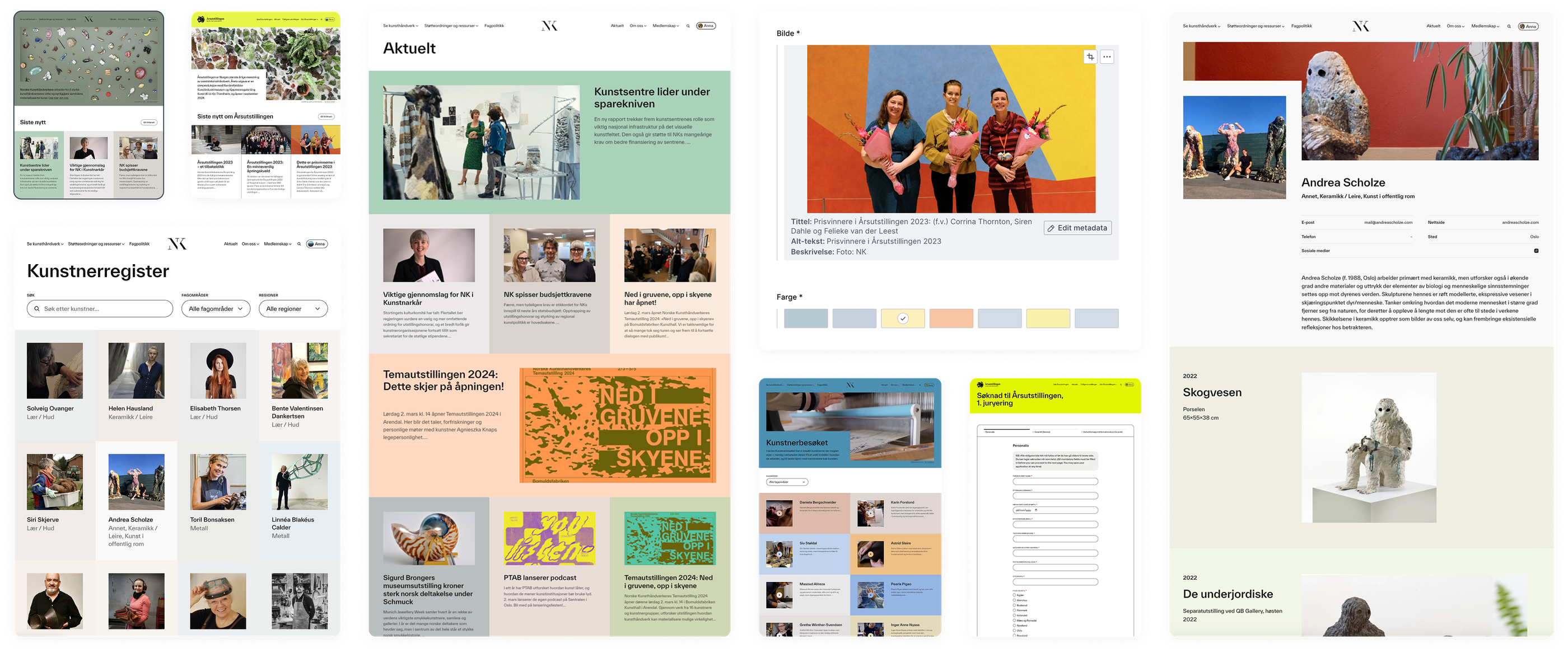 a collage of web pages including one that says ' aktuell ' on it