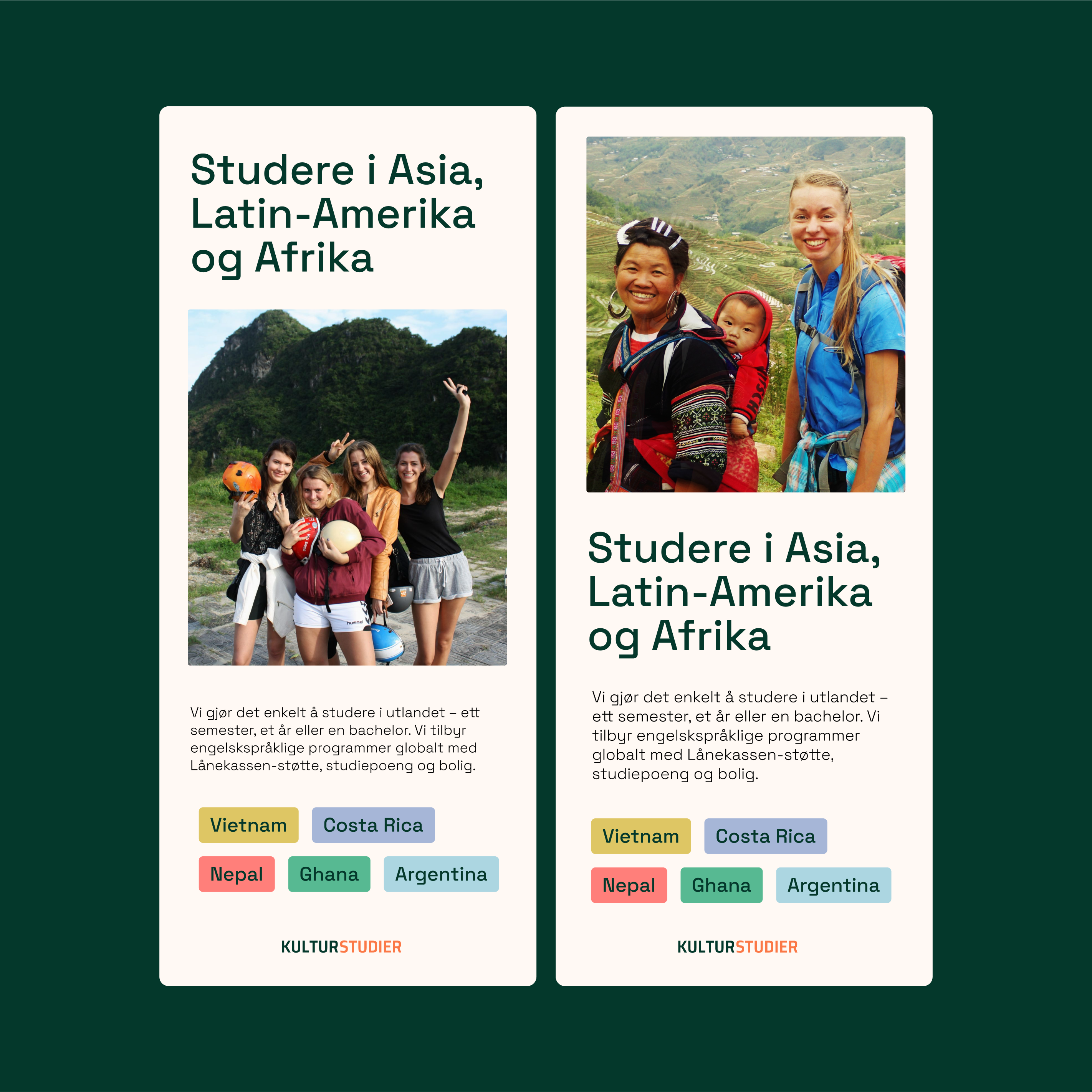 a brochure for studere i asia latin-amerika og africa
