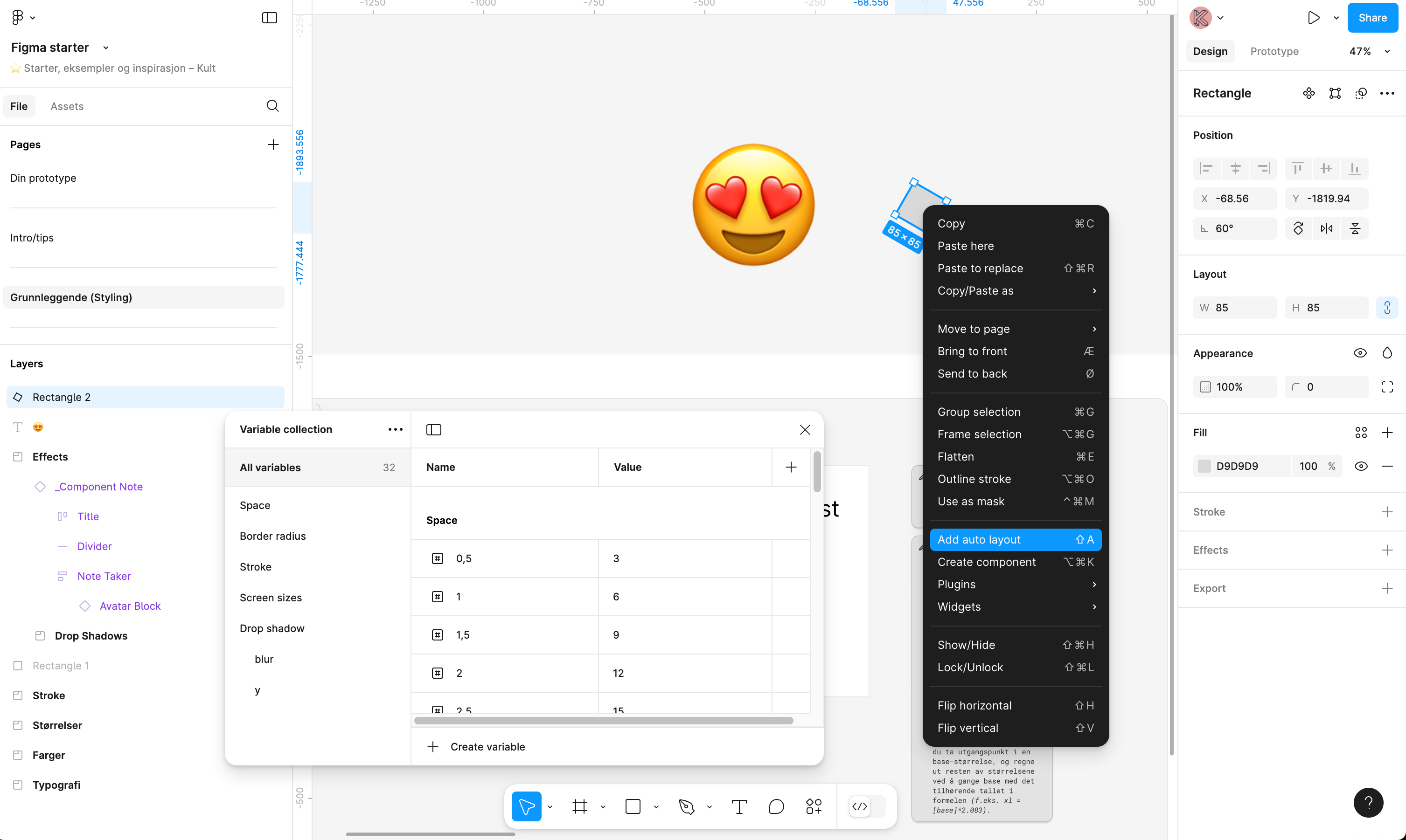 Skjermbildet av et program kalt figma starter gir en følelse av teknisk dyktighet og innovasjon. Det er ment å oppfatte som en introduksjon til programvaren og dens funksjoner.