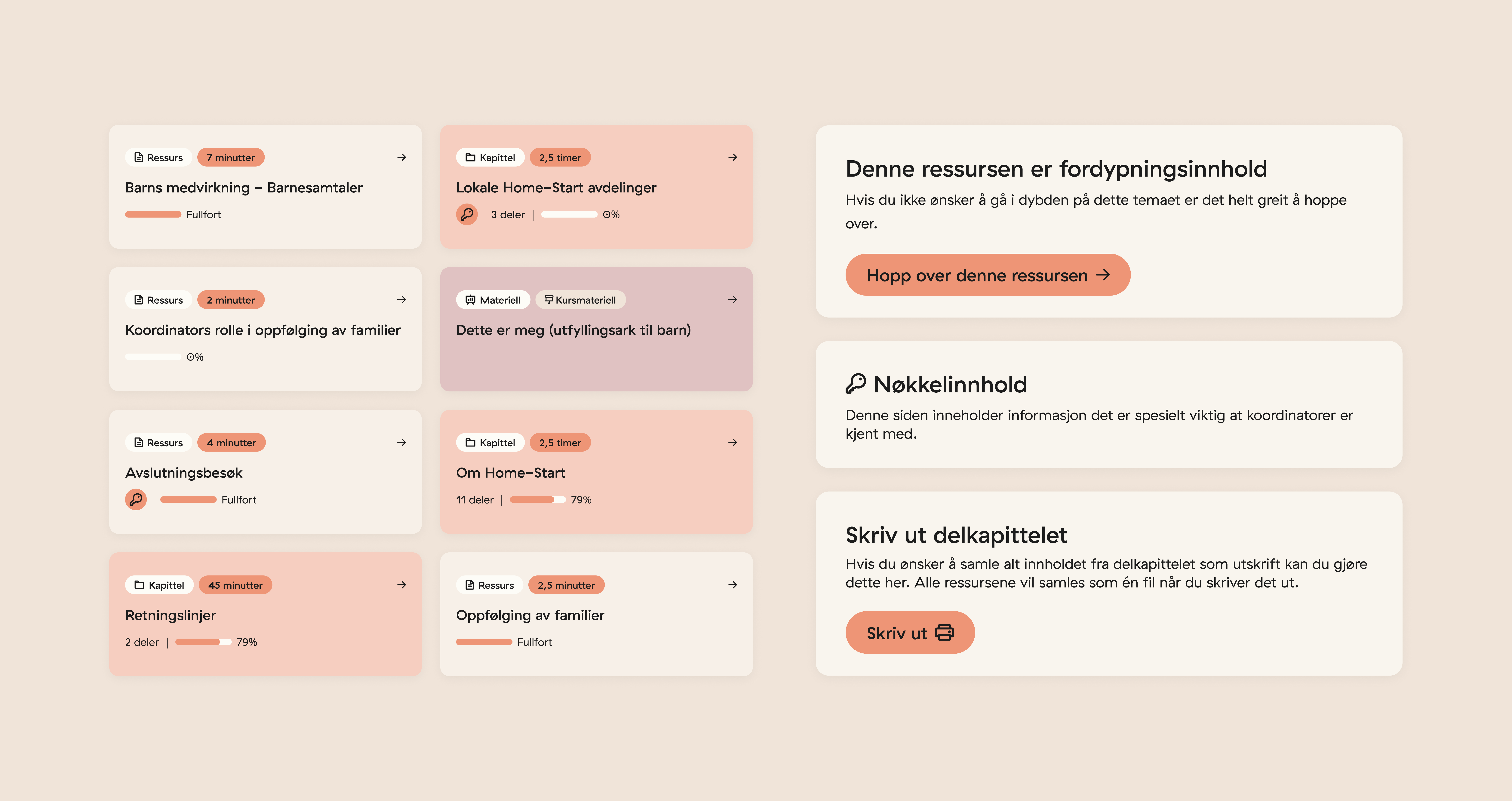 a screenshot of a website that says denne ressursen er fordypningsinnhold