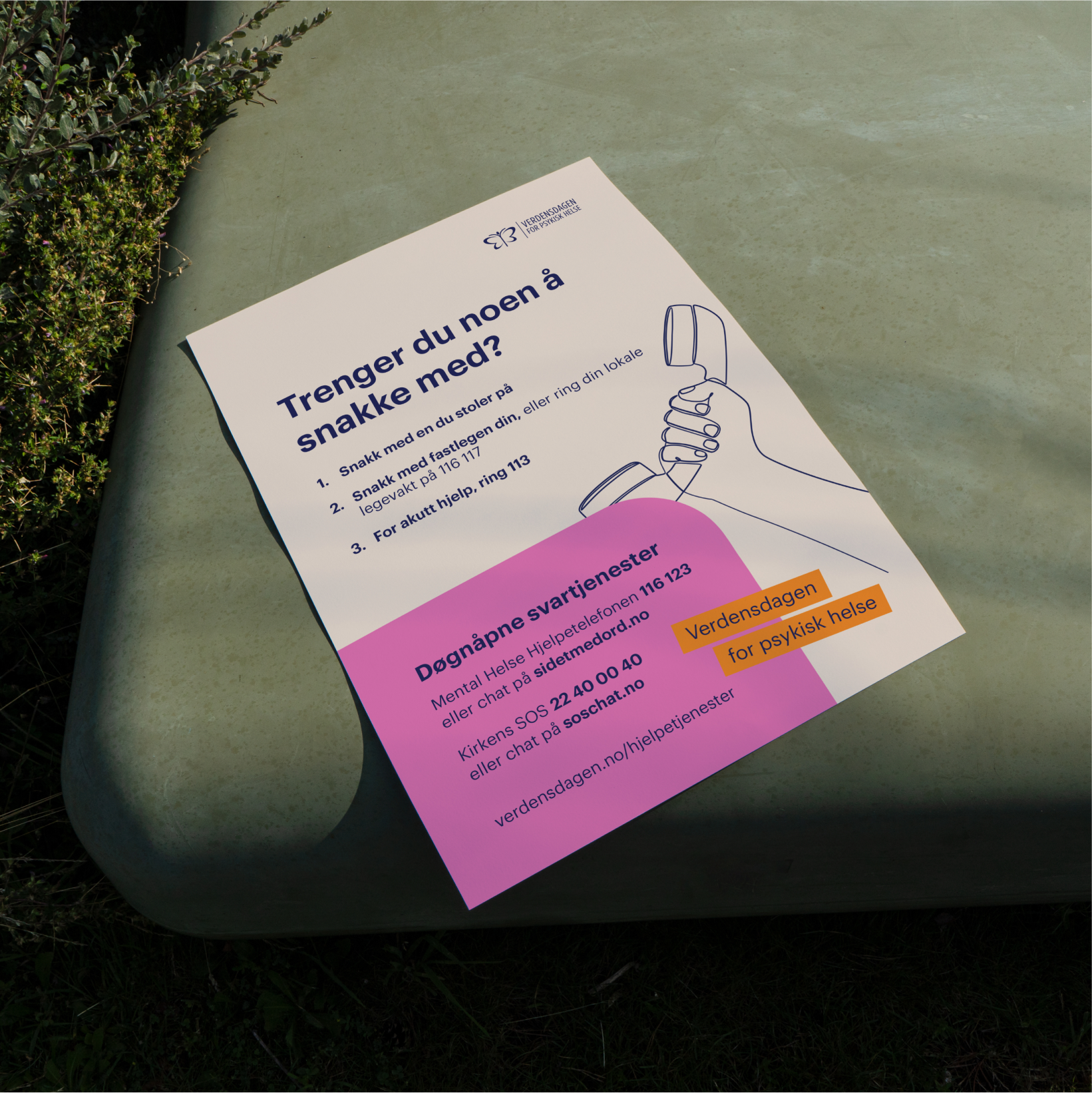 Bilde av fargerik plakat med tekst og strekillustrasjon