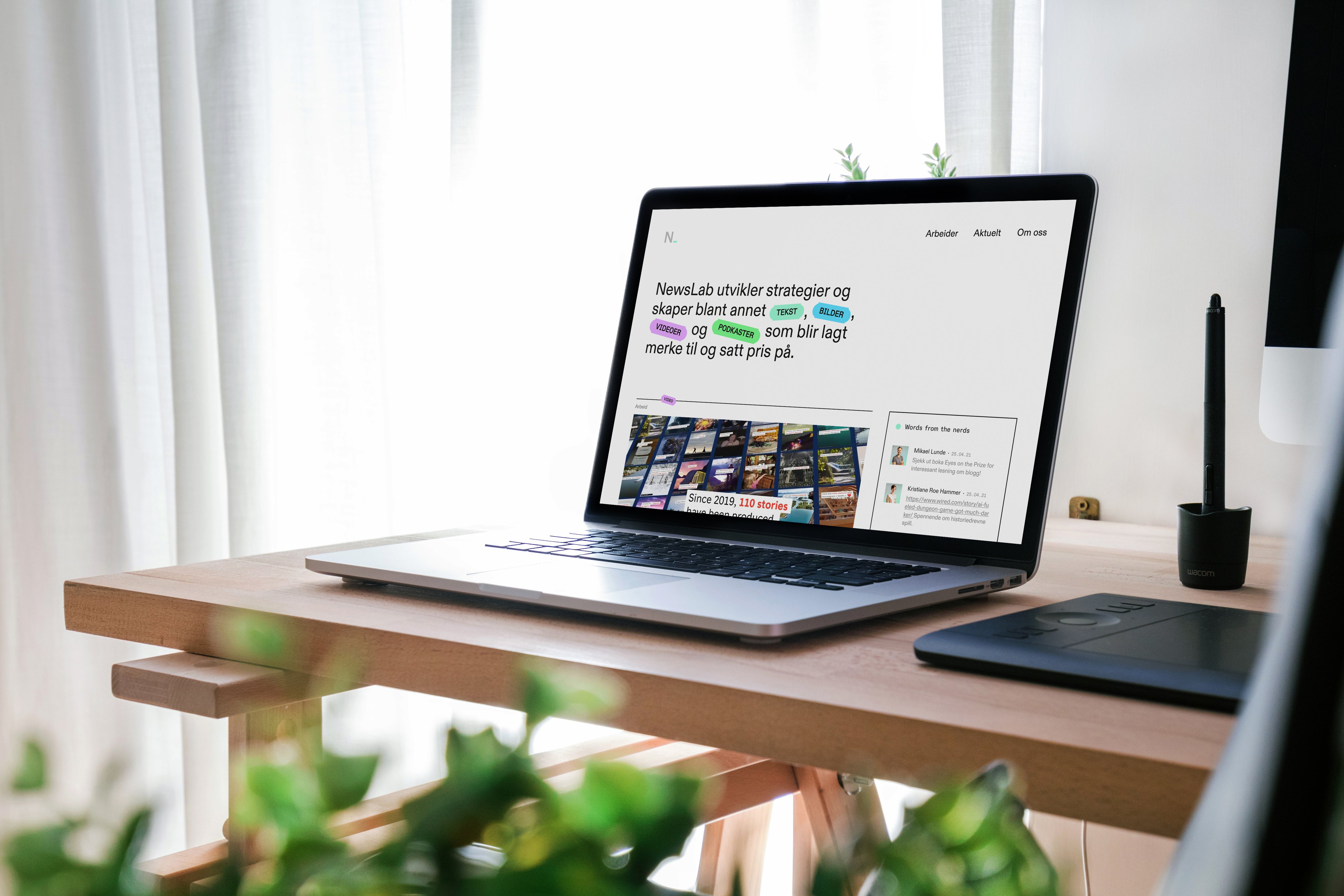 Forsiden til Newslab. Foto.