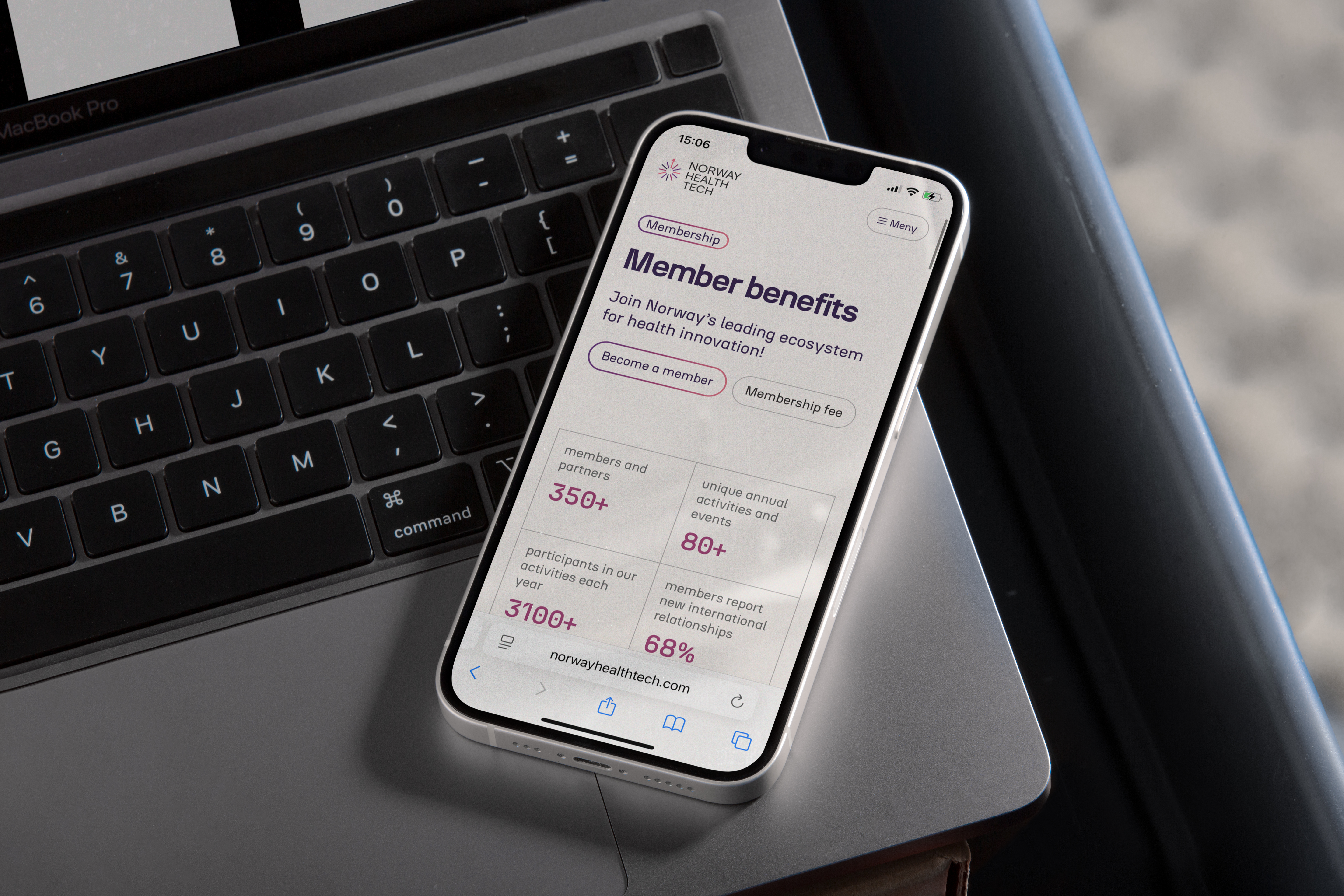a phone that says member benefits on the screen