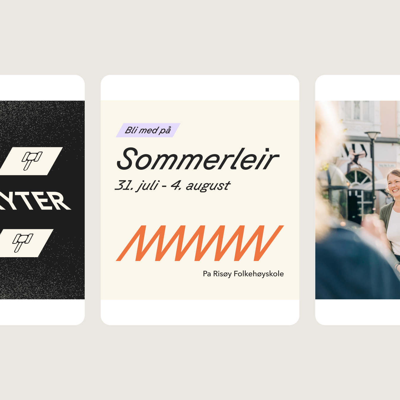 Mockups av GUs SoMe-bilder