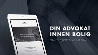 Din advokat innen bolig. Screenshot av en advokat nettside fra Kult ByrÄ