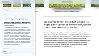 Eksempel på hvordan det ser ut når man redigerer innhold med Craft CMS
