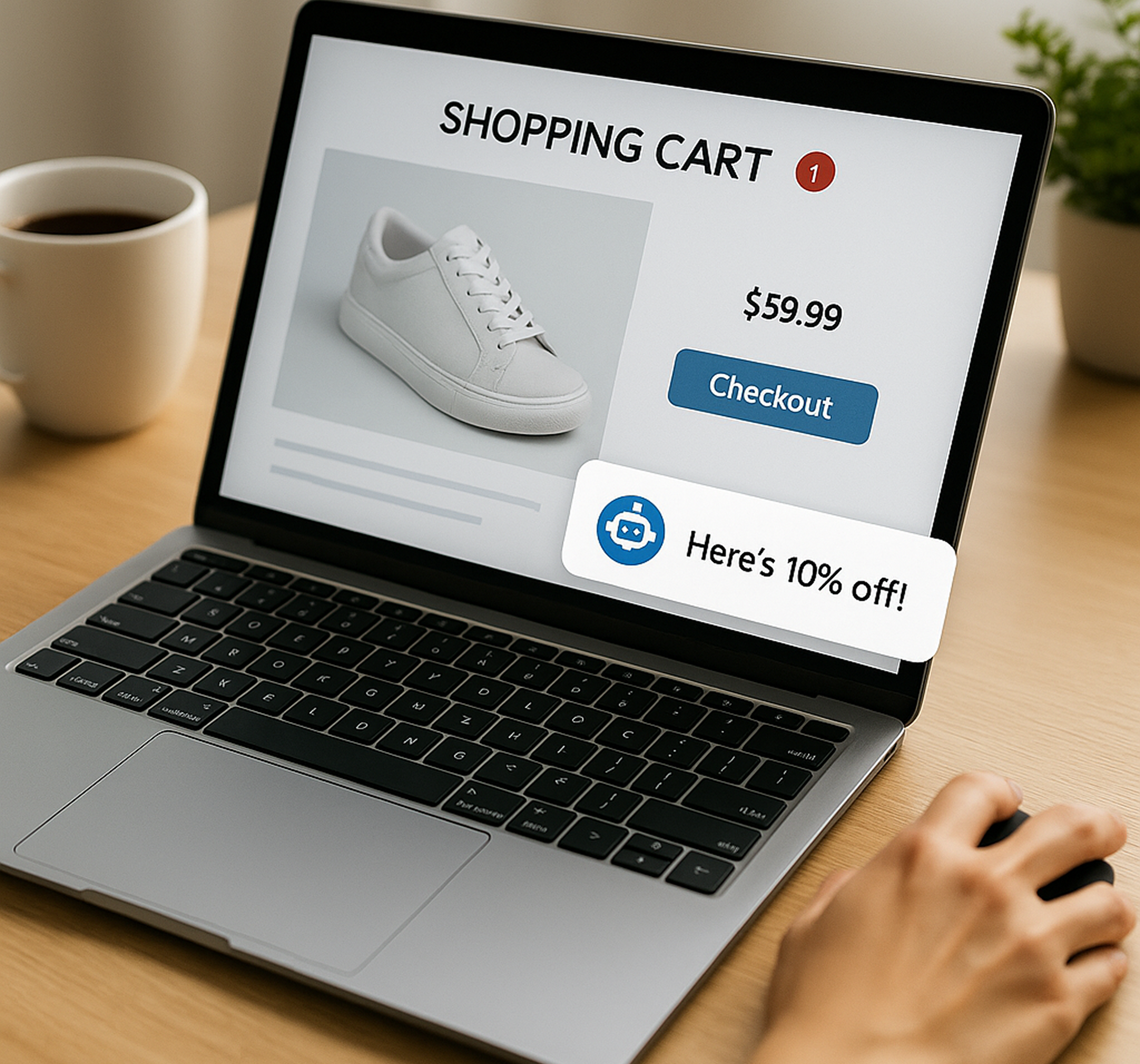 a hand holding a smart phone with chat bots on it