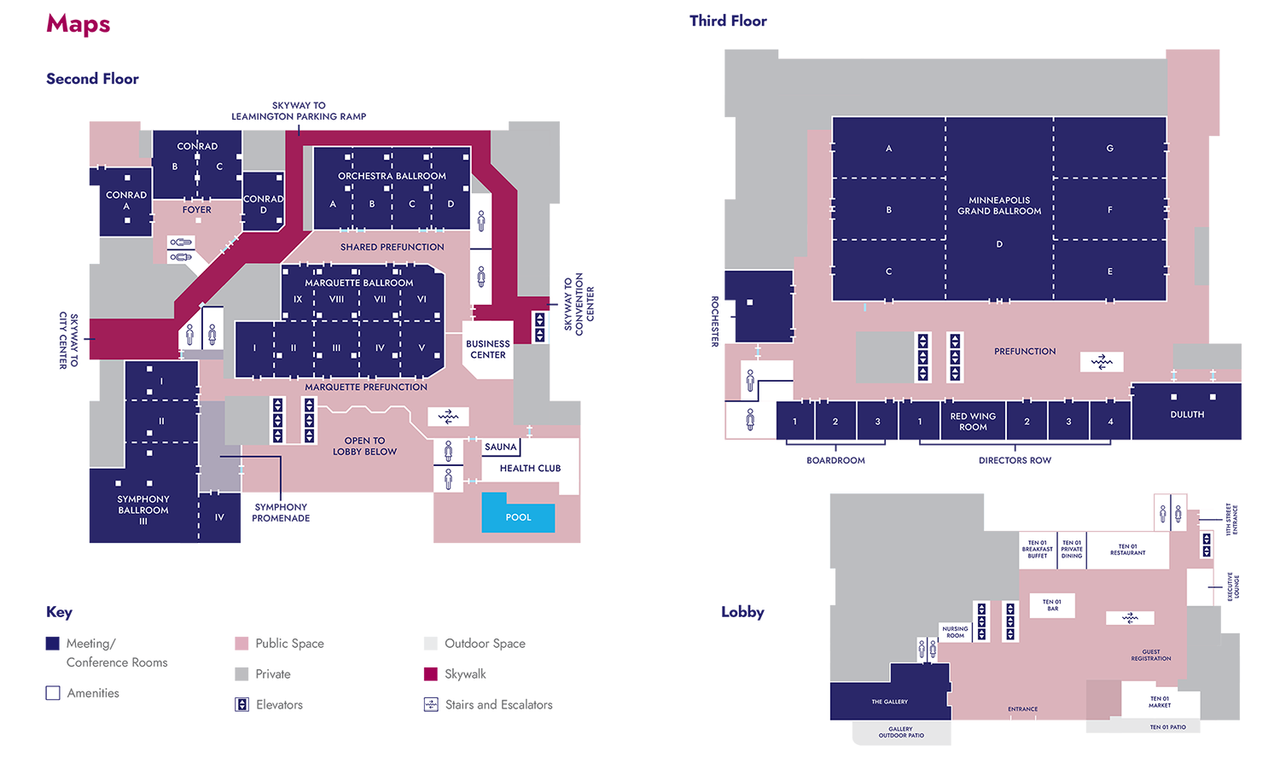 floor plans of Hilton Minneapolis hotel