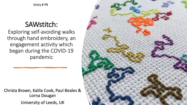 Thumbnail image for poster 'SAWstitch: exploring self avoiding walks through hand-embroidery'