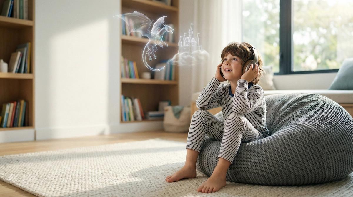 Kind hört aufmerksam zu