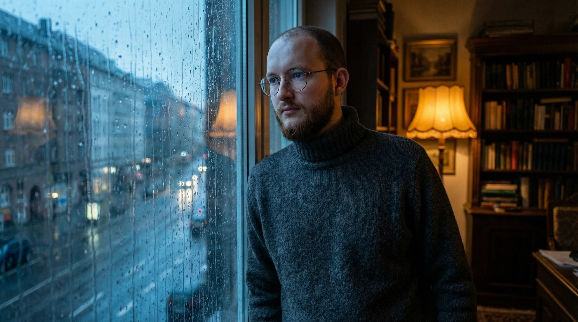 Pascal looking at a phone