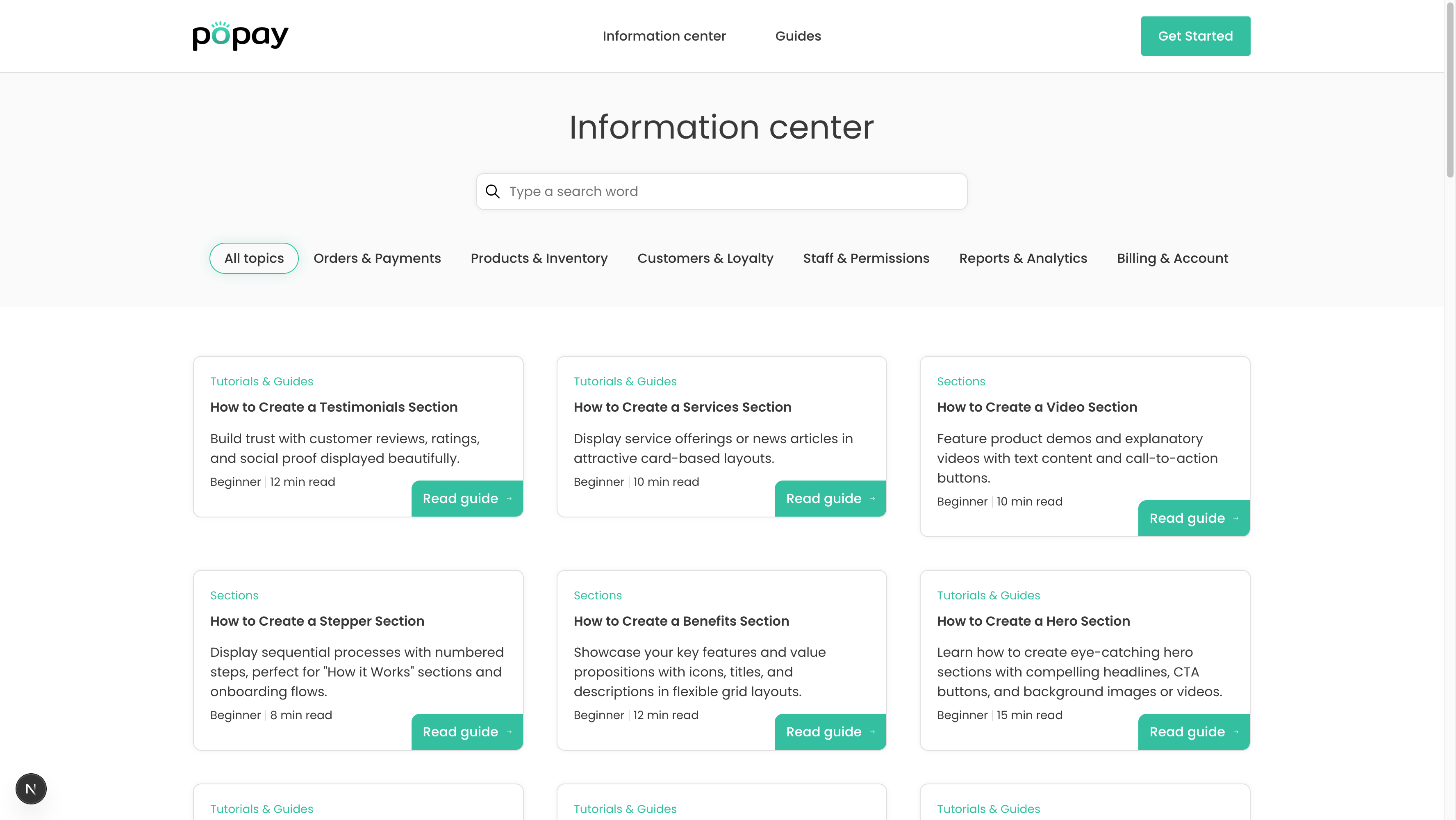Finished Content Page