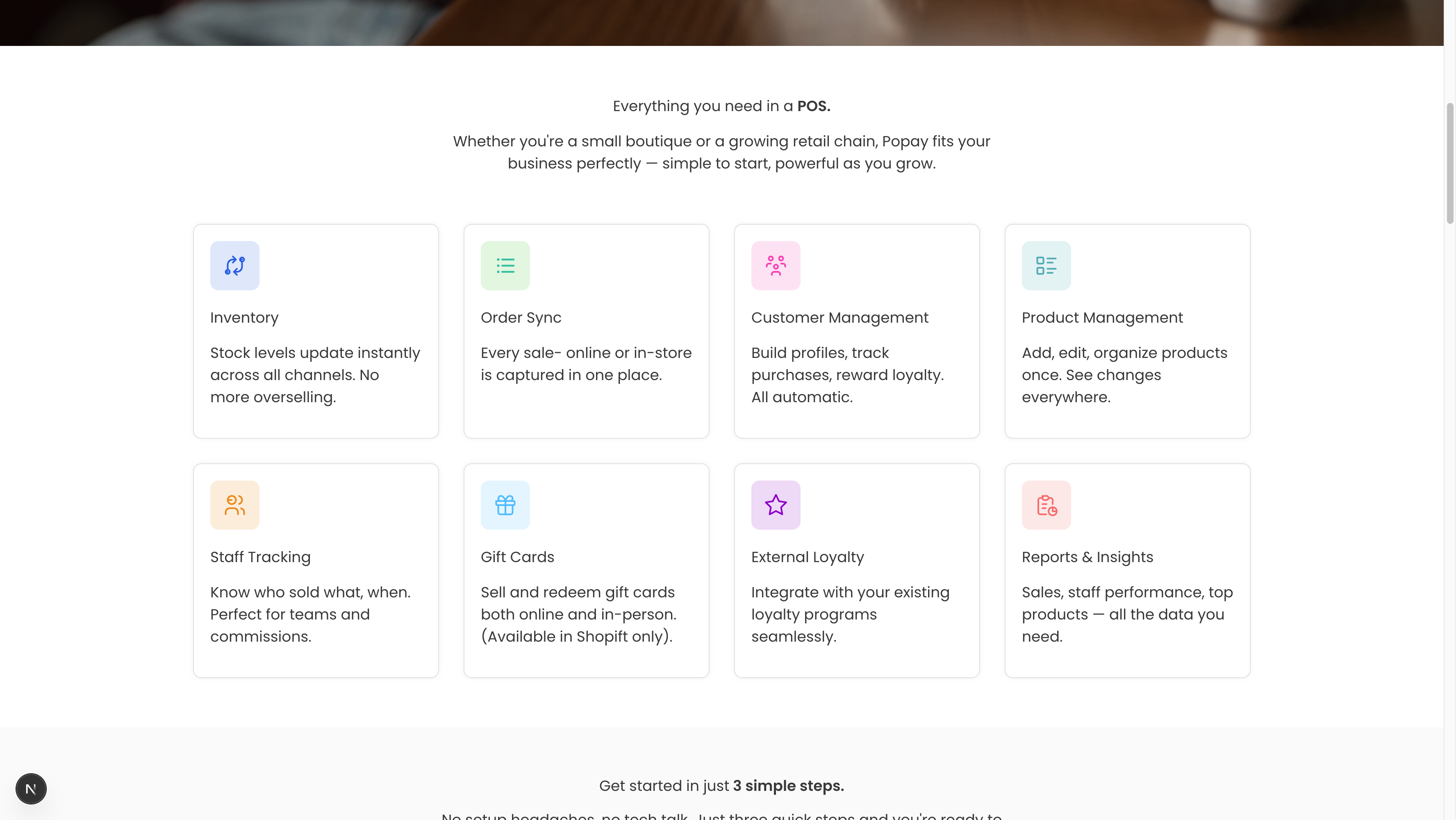 Finished Benefits Section