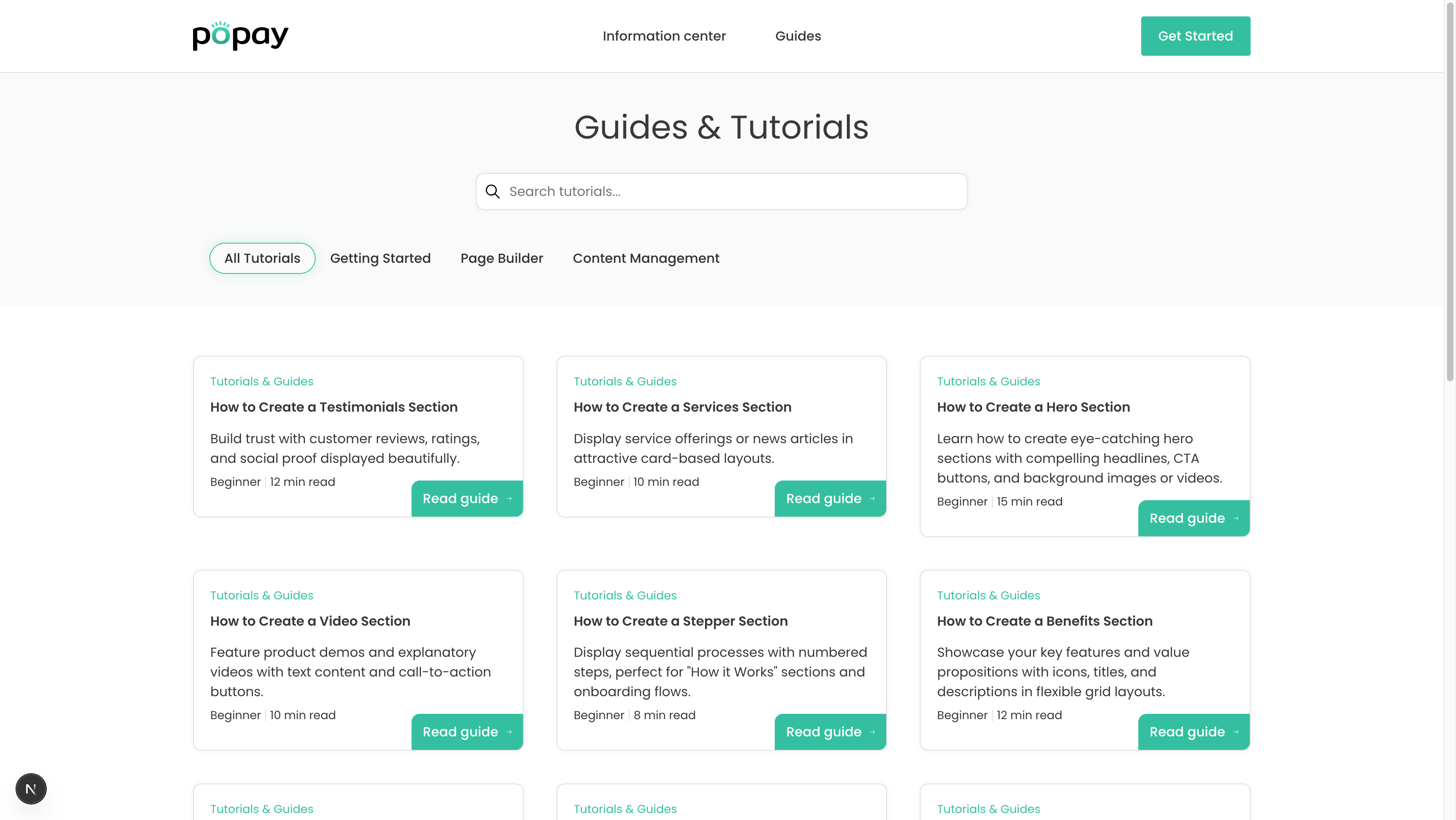 Finished Landing Page