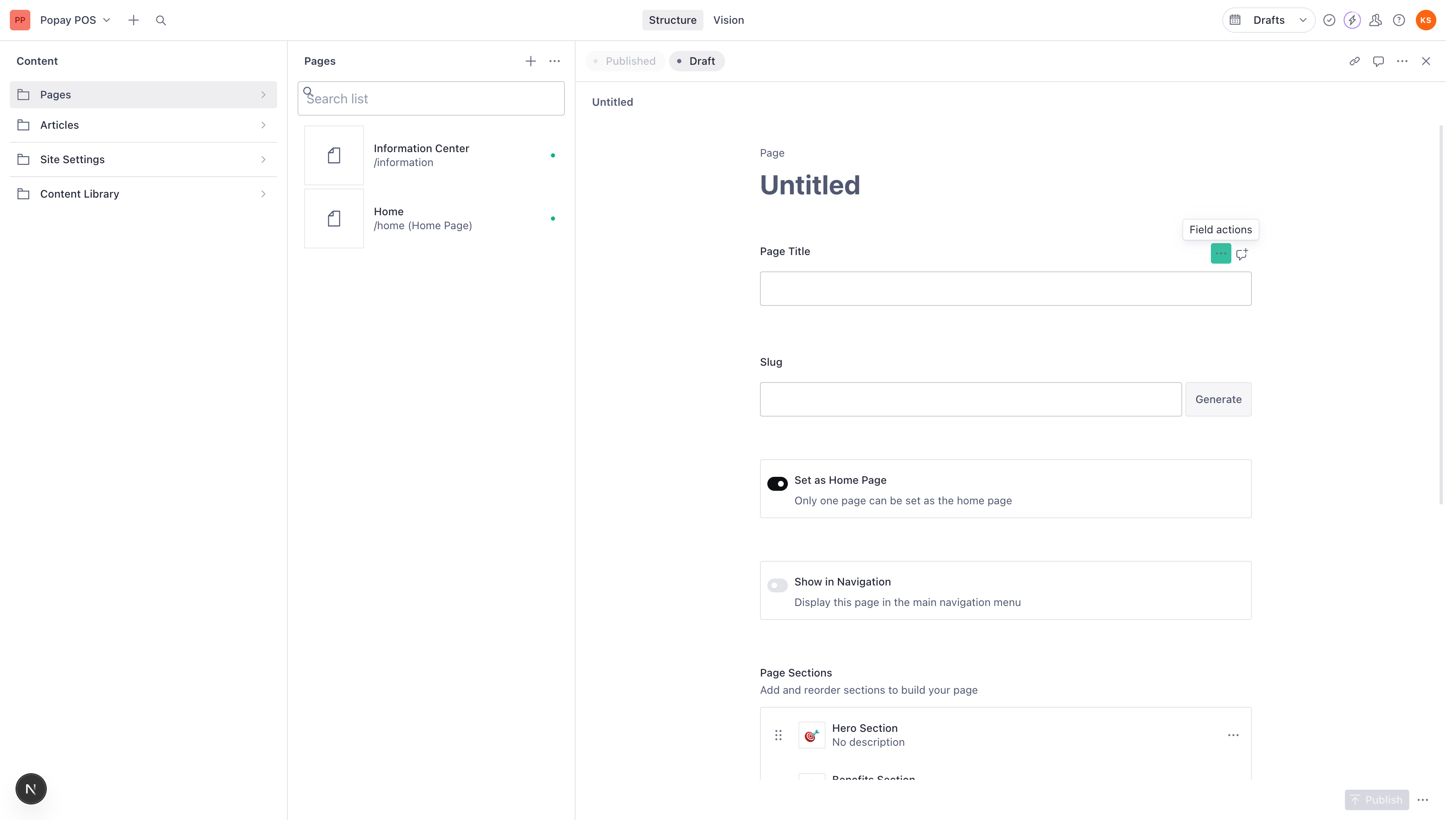 Blank Home Page Form