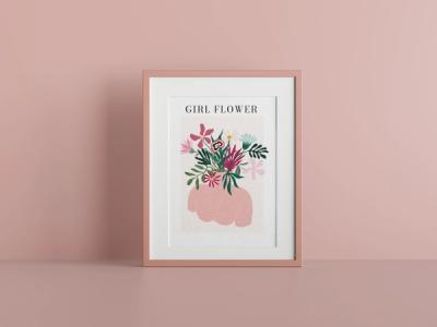 Affiche Girl Flower