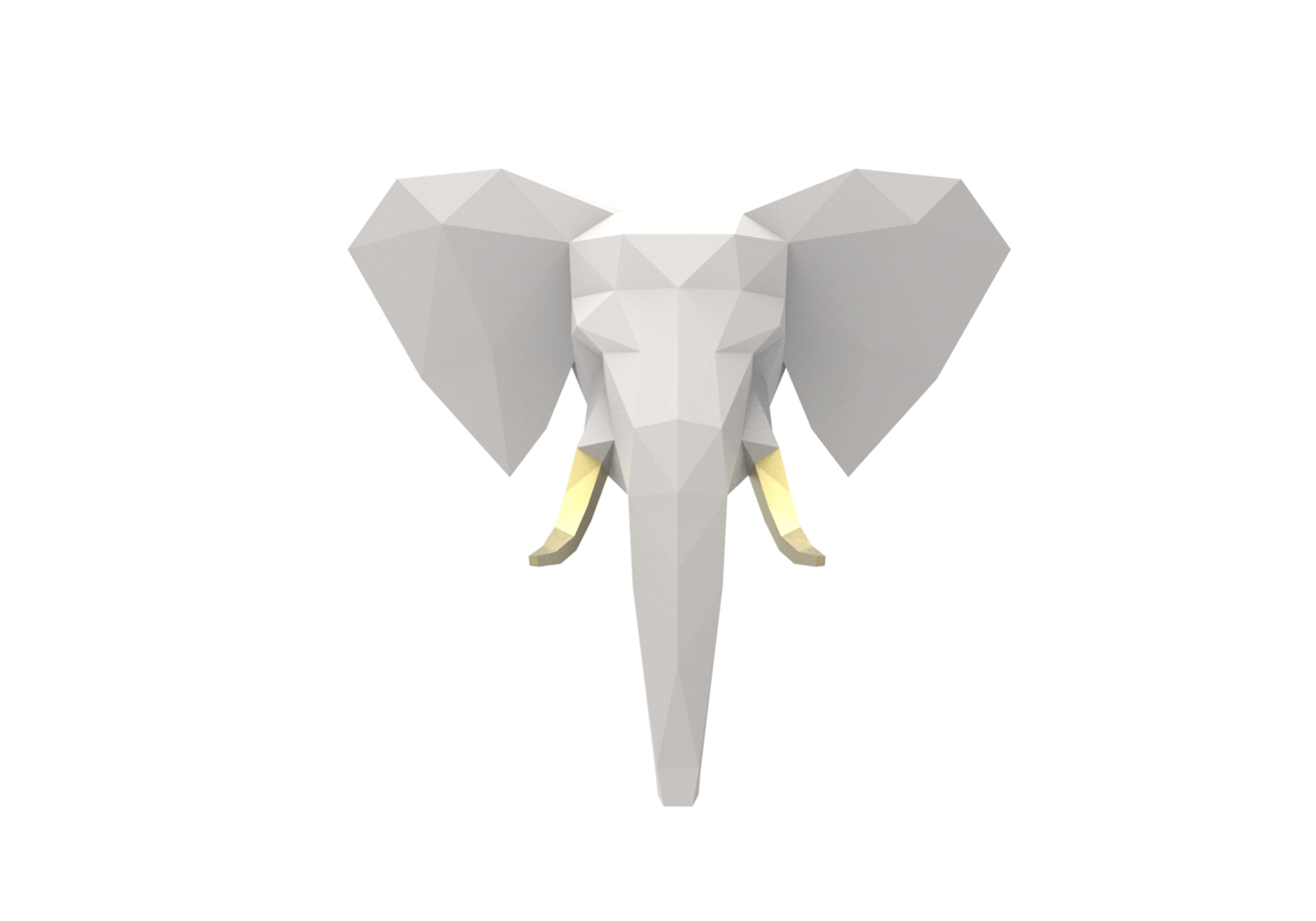 Zoorigami Elephant Blanc et Or M tcha Designs