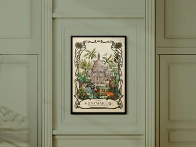 Affiche Paris Montmartre 50x70cm