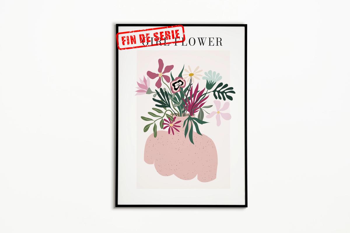 Affiche Girl Flower