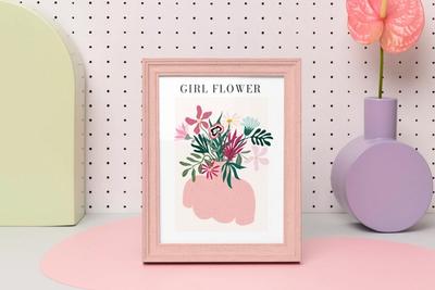 Affiche Girl Flower