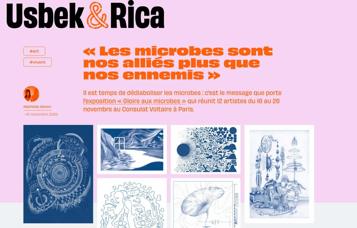 article usbek & rica "les microbes sont nos alliés plus que nos ennemis"