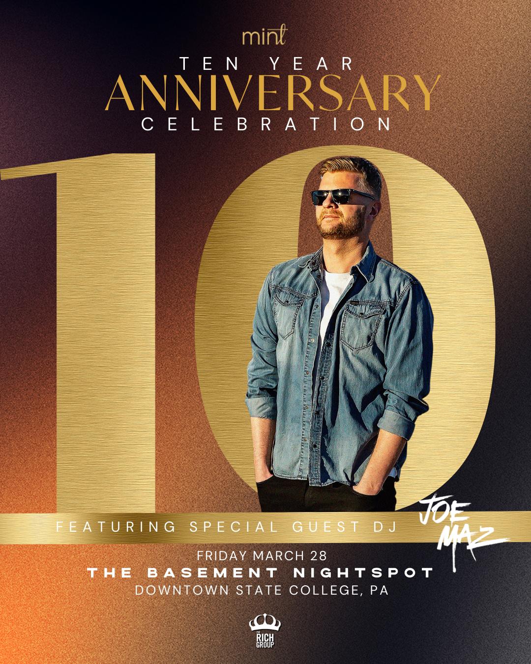 Celebrate 10 Years of Mint DJ & Event Group!