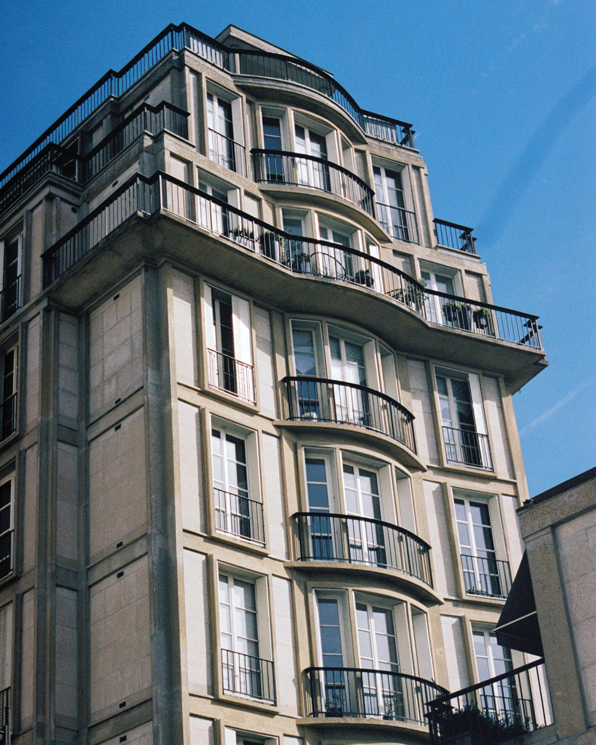 The exterior of the building of the home of renowned architect Auguste Perret in Paris France.