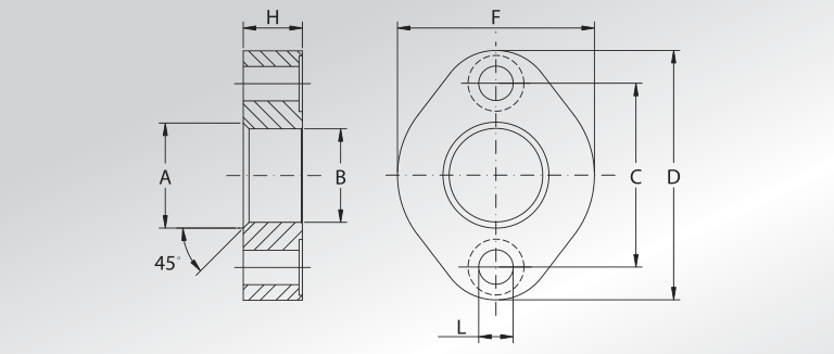 Oval Flanges With Through Hole