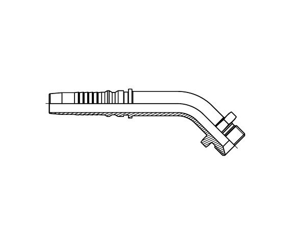 BSPP - INTERLOCK Hosetail 45