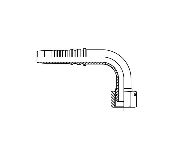 BSPP Female Swivel - INTERLOCK Hosetail 90