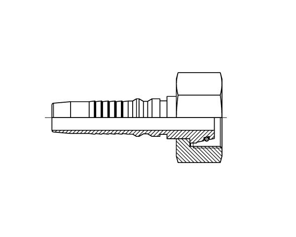 Metric Heavy (S) Oring Female Swivel - INTERLOCK Hosetail