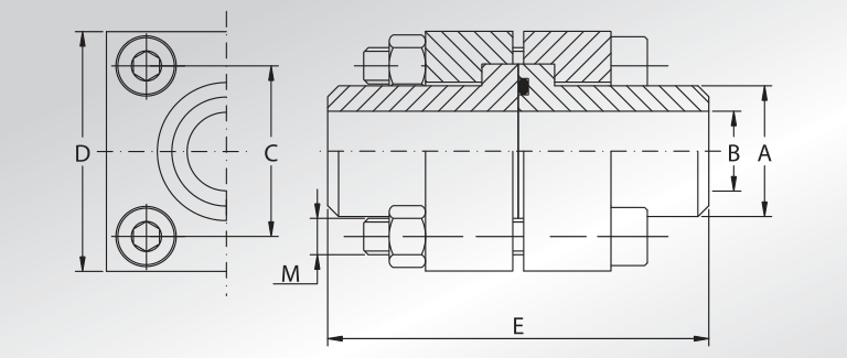 CETOP Double Flanges With Weld On Adapter With And Without O-ring Seat And Metric Screws Set