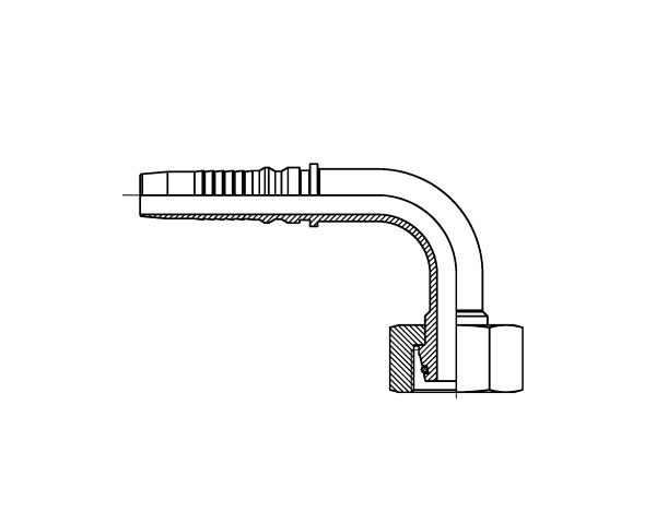 Metric Heavy (S) O-ring Female Swivel - INTERLOCK Hosetail