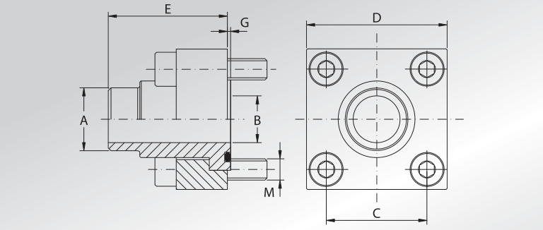 Group Of CETOP Flange With Weld On Adapter And Metric Screws Set