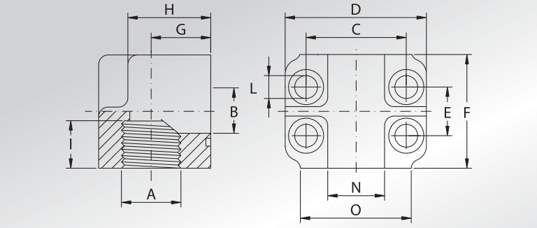 BSP Threaded 90° Flanges