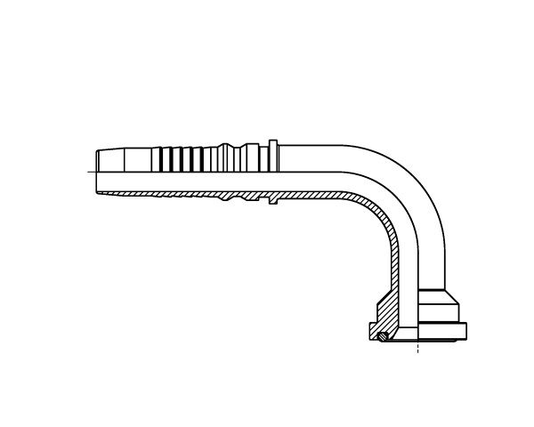 Code 61 Flange - INTERLOCK Hosetail 90