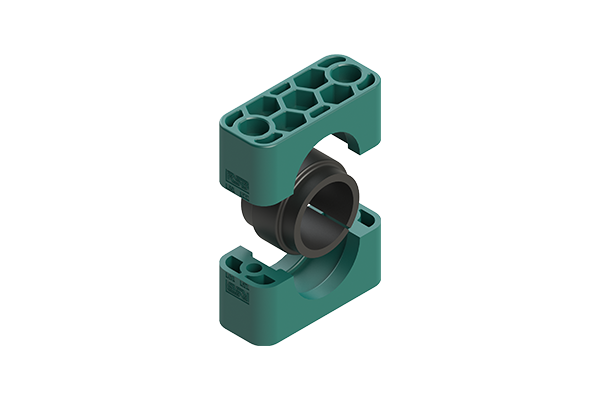 Tube Clamps With Noise Protection Insert Series A