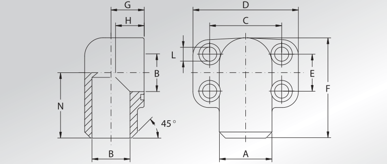 Weld On 90° Flanges