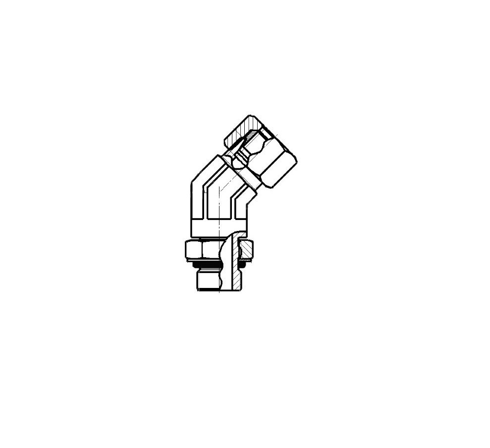 VEE - Positional UNF/UN 45 Elbow