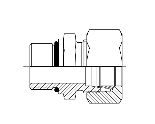 GEV - Male Stud Coupling UNO/O-Ring Boss